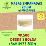 MASAS DE EMPANADAS 20 CM 40 UNIDADES