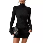 VESTIDO MANGAS LARGAS C/ CUELLO