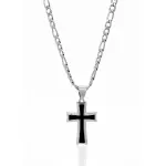 Silver&Black Cross Necklace