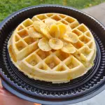 Waffle de Miel con banana
