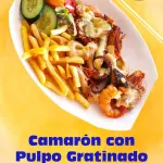 CON PULPO GRATINADO CON MANCHEGO