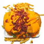 🥓Baurú bacon Cheddar con fritas