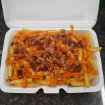 Fritas com  cheddar e bacon (Porção)