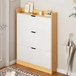 Gabinete para zapatos blanco.