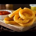O'rings de Cebola com Bacon