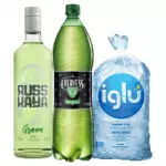 Combo Vodka Russkaya Green750ml