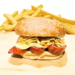 Choripan con queso