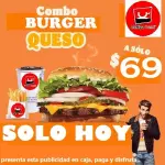 COMBO BURGER QUESO.