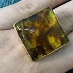 Anillo cuadrado Ámbar