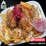Pierna y cadera frita con tajadas
