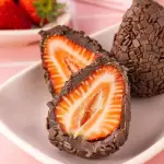 Coxinha de morango c/ Brigadeiro