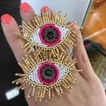 Arete de ojo turco estilo miyuki