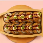 🍣Hot Roll Salmão e Kani-kama (10un)