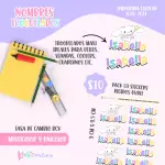 Nombres UV troquelados