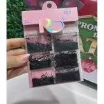 Cartela Decoração Glitter Preto c/6
