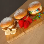 Trio mini hamburguer doce