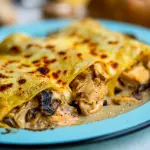 Canelones de Pollo y Champiñones