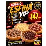 5 carne, 5 queijo,5 calabresa,5 choc