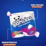 PAPEL SANITARIO CARICIAS AZUL 400H