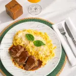 Lomo fino en salsa de El Jardín