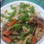 FRANGO COM LEGUMES+YAKIMESHI