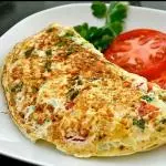 Quentinha de omelete.