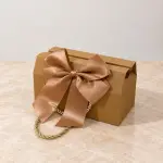 Caja Kraft con cordon y lazo #8161S