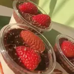 Bombom aberto de morango