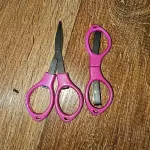 Tesoura Rosa Plástico Dobrável