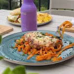 PARMIGIANA DI POLLO+POSTRE+BEBIDA