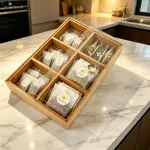 Organizador de té bambú