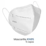 Mascarillas kn95 blancas 20pcs