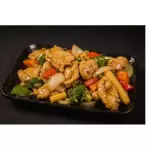 POLLO CON VEGETALES EN SALSA DE OSTR