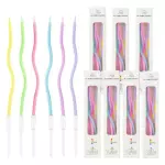 Vela Curva Colores Pasteles