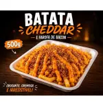 Batata 500g c/ Cheddar e F. de bacon