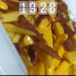Fritas Média Com Bacon e Cheddar