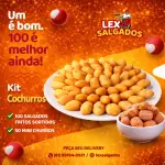 100 salgados 50 churros