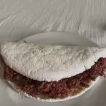 Tapioca com carne seca