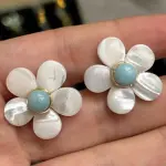 Zarcillos en Nacar y Larimar