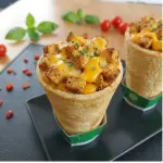 CONE FRANGO C/ CHEDDAR