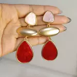 Aros llamativos color vino
