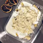 Macarrão ao molho bechamel e frango