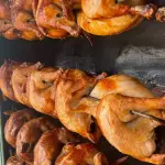 frango inteiro + polenta+ maionese