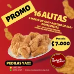 16 Alitas + papas fritas