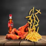Orden de Alitas con papas y refresco