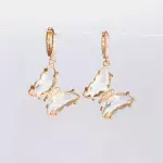 Aretes mariposas transparente