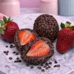 Brigadeirão com Morango