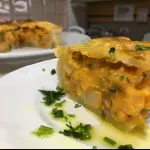 TORTA DE CAMARÃO COM PALMITO