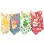 12 Bolsas Navidad Pinzas Madera