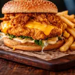 Hamburguesa de pechuga de pollo